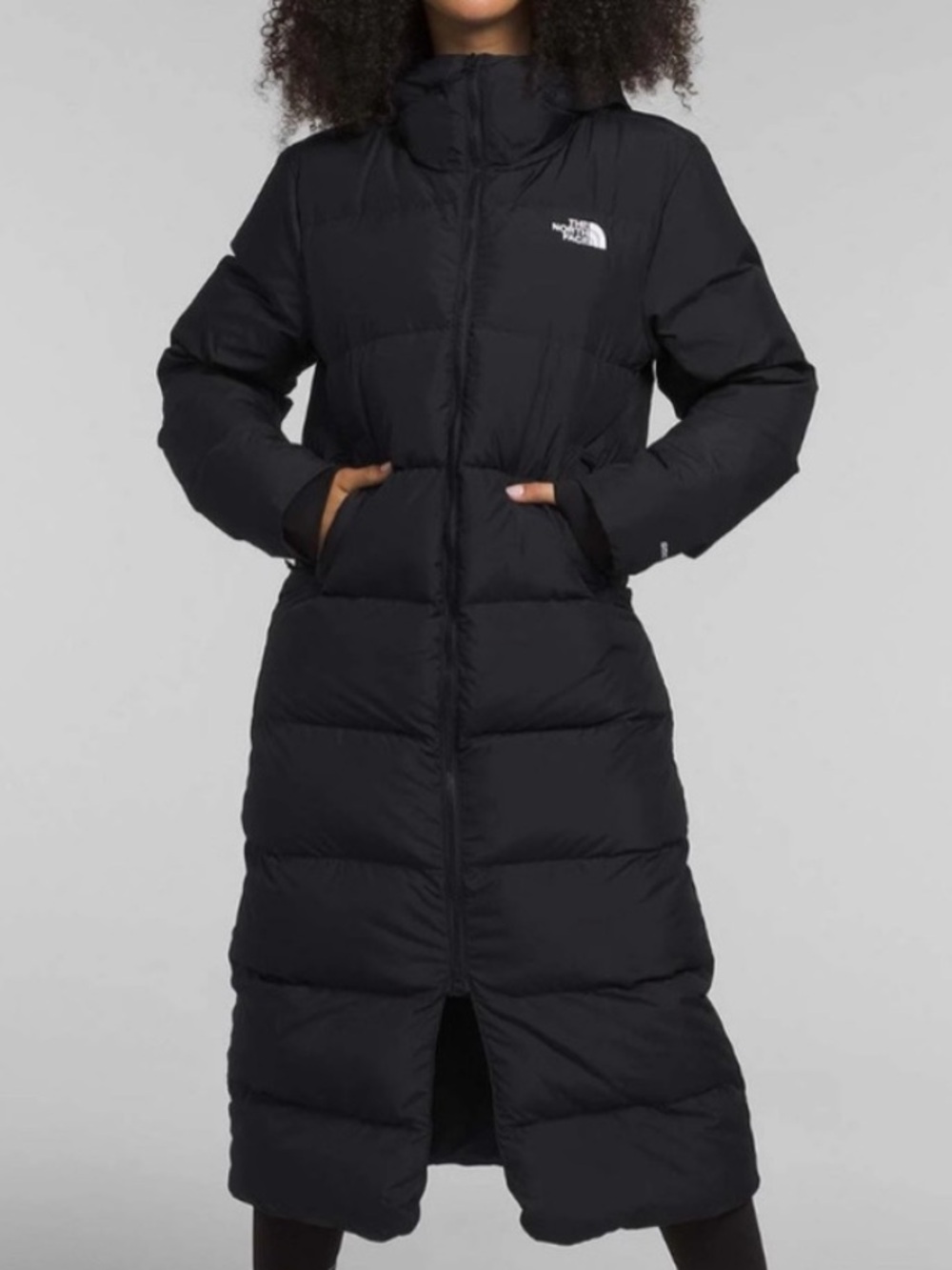 The North Face Triple C Parka Puffer Jacket Longline Down Fill Black Small